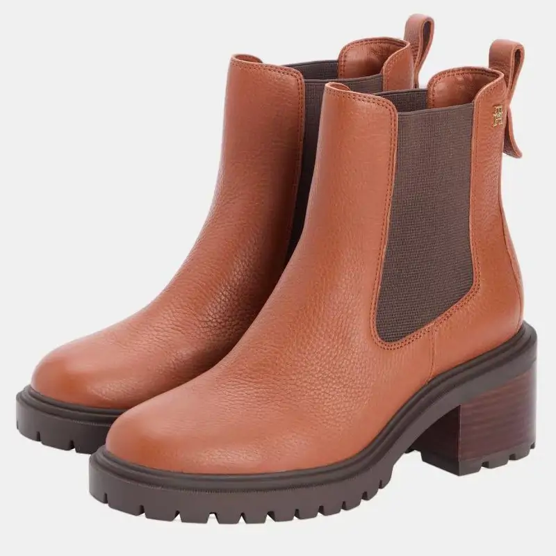 Botín Chelsea de Tommy Hilfiger en marrón caramelo